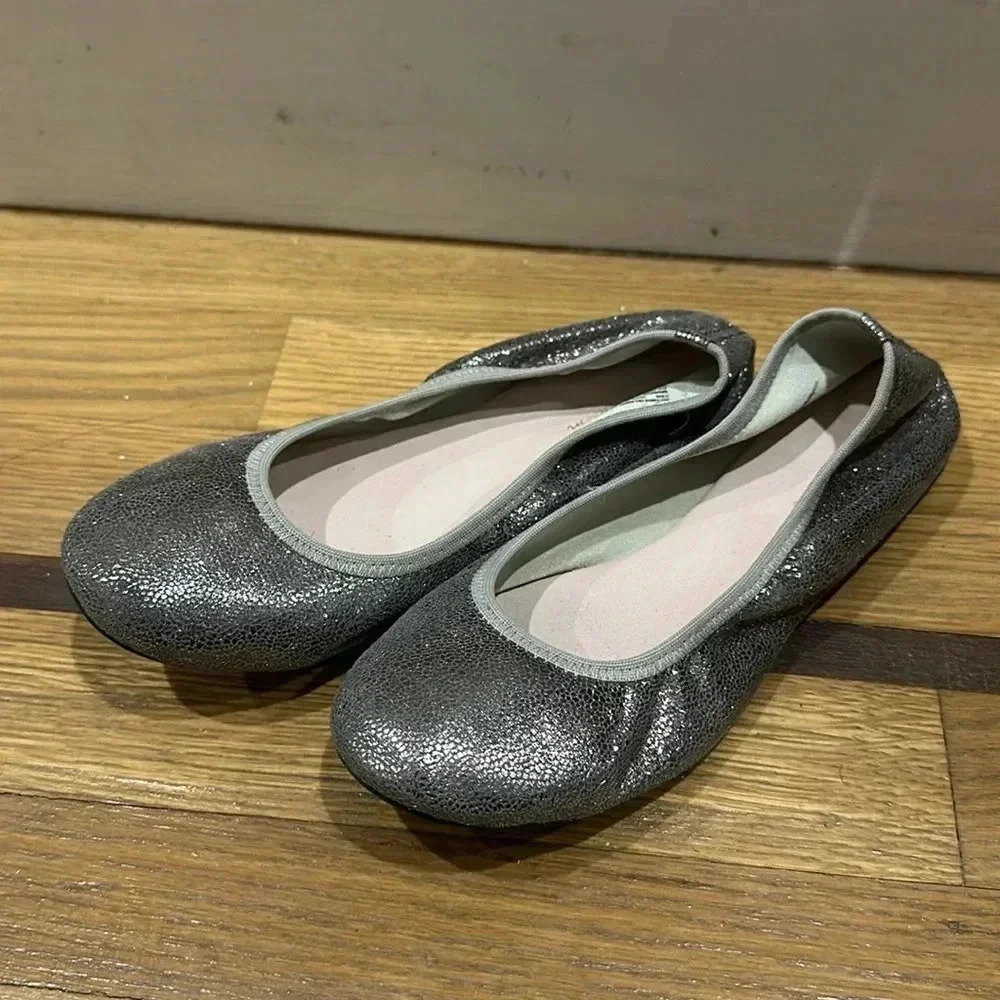 Silver shimmer flats